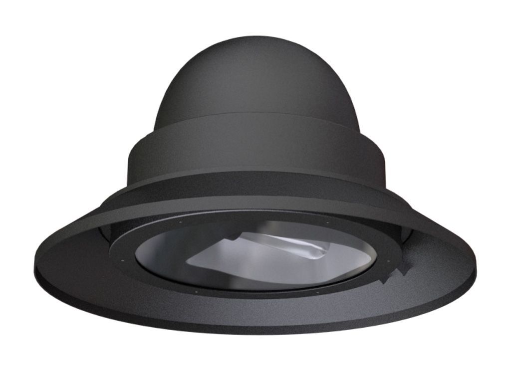 Lampara in alluminio tipo cappello ottica FULL CUT OFF 