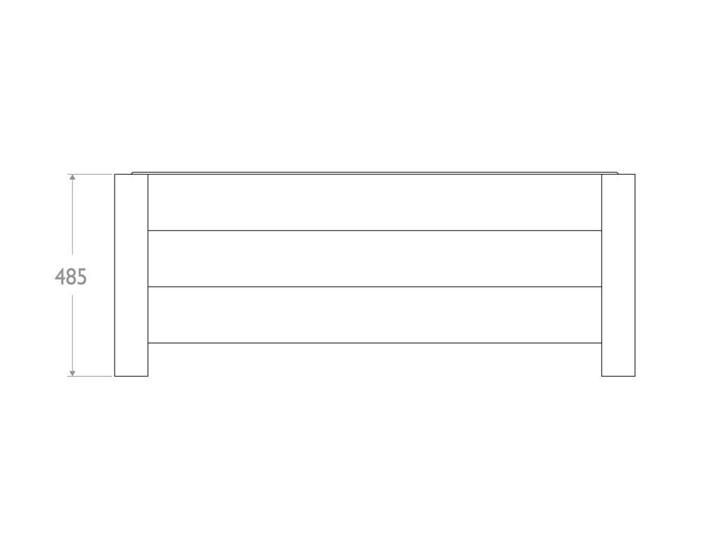 Fioriera in STRONGPLAST prospetto