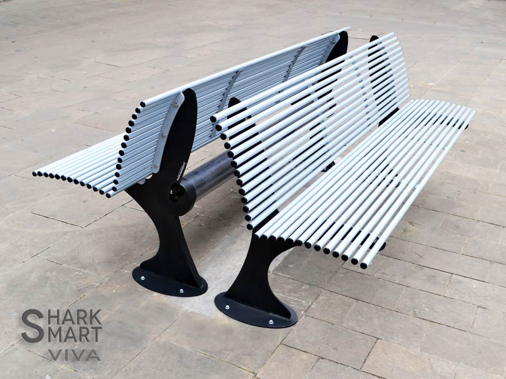 panchina shark e shark smart acciaio verniciato arredo urbano 1.jpg