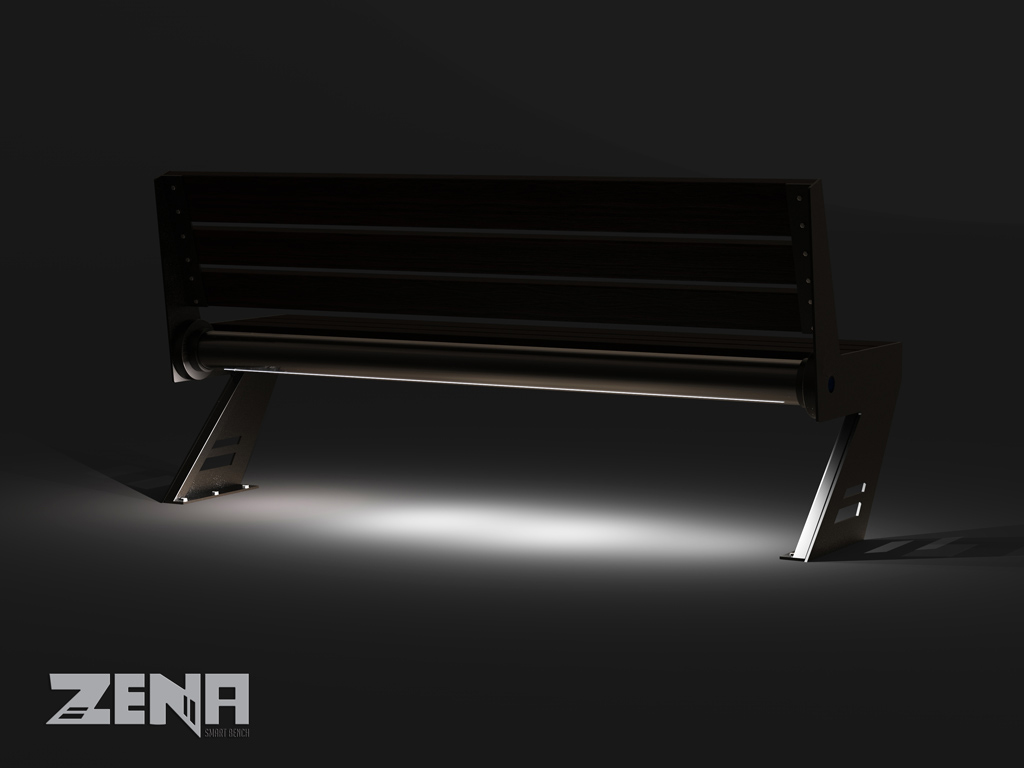 panchina zena smart acciaio laser legno moderna arredo urbano smartcity usb wifi bench notte.jpg