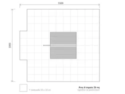 Area di sicurezza Capanna con fune