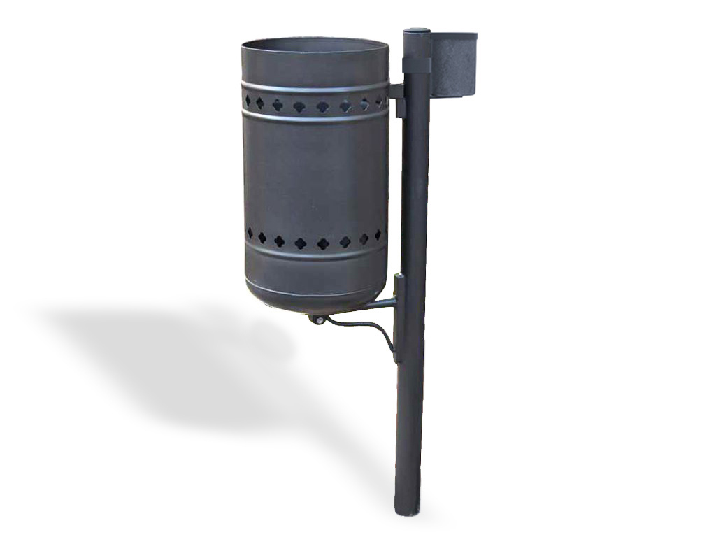 esempio posacenere su palo con cestino ashtray.jpg