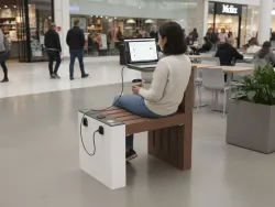 workstation con plastica riciclata smart viva per centri commerciali foto3.webp