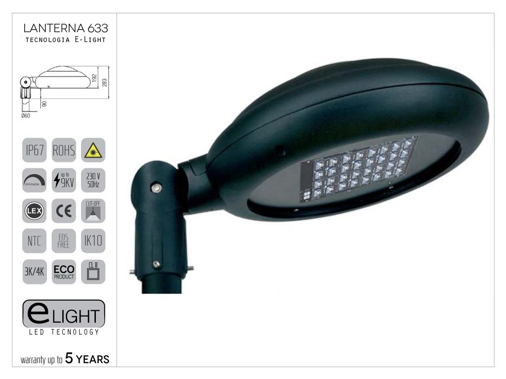 Armatura stradale CITY in alluminio cablata LED 