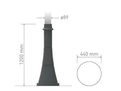 Base in ghisa UNI EN 1561 GJL250 o alluminio per pali in acciaio circolare piccola stile moderno