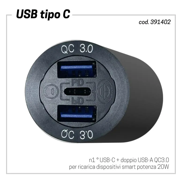usb tipo C per ricarica