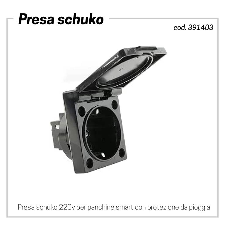 presa shuko 220v con protezione pioggia