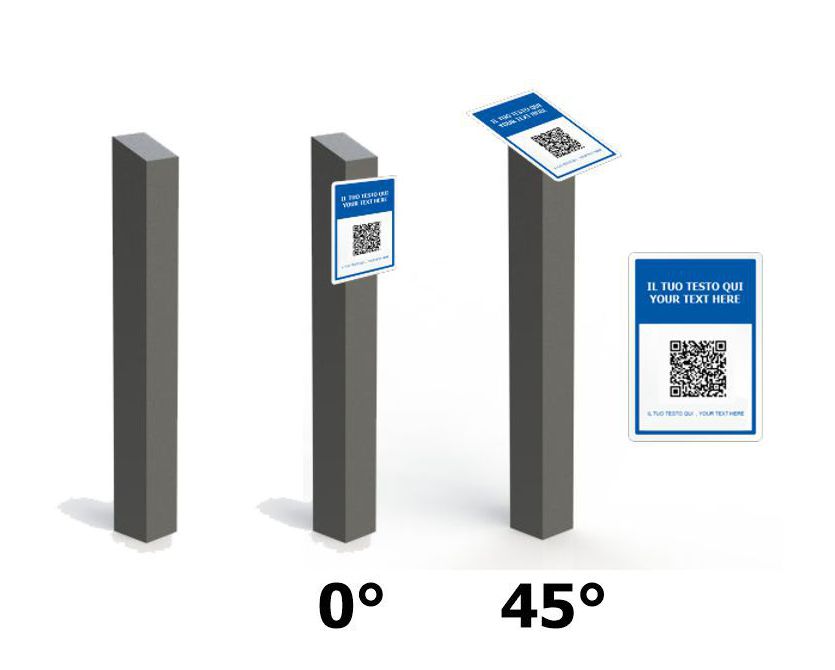 Bollards quare for signage 