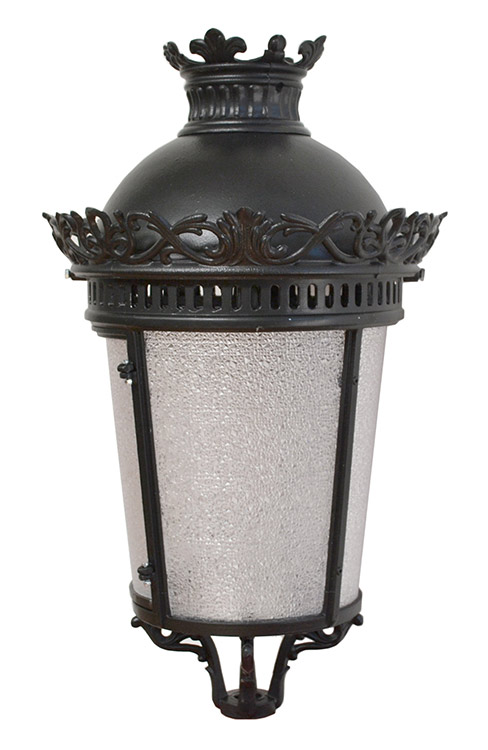 Lanterna artistica tipo imperiale media con fregi ornamentali in alluminio