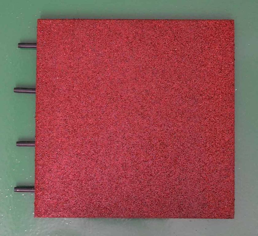 Pavimentazione antitrauma in gomma riciclata rossa - h 5 cm