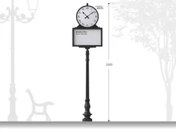 Palina con orologio 