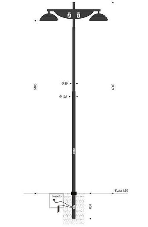 Palo serie INNER in acciaio