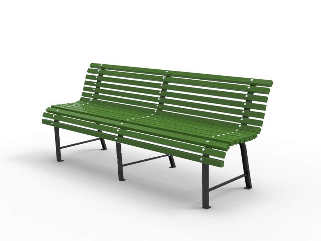 Milano bench with recyclet plastic profile