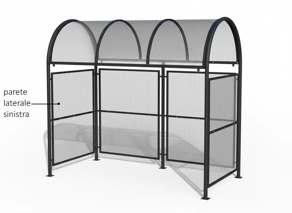 Pannello laterale sinistro per pensilina ELI
