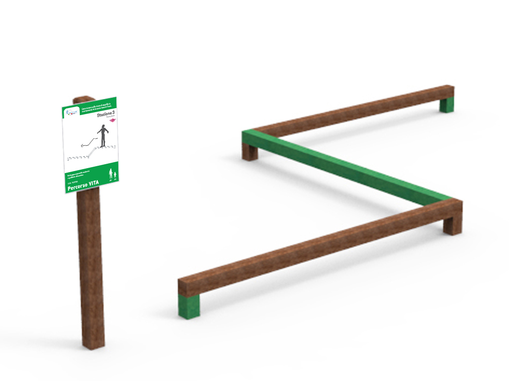 Trave piana per Percorso VITA in STRONGPLAST