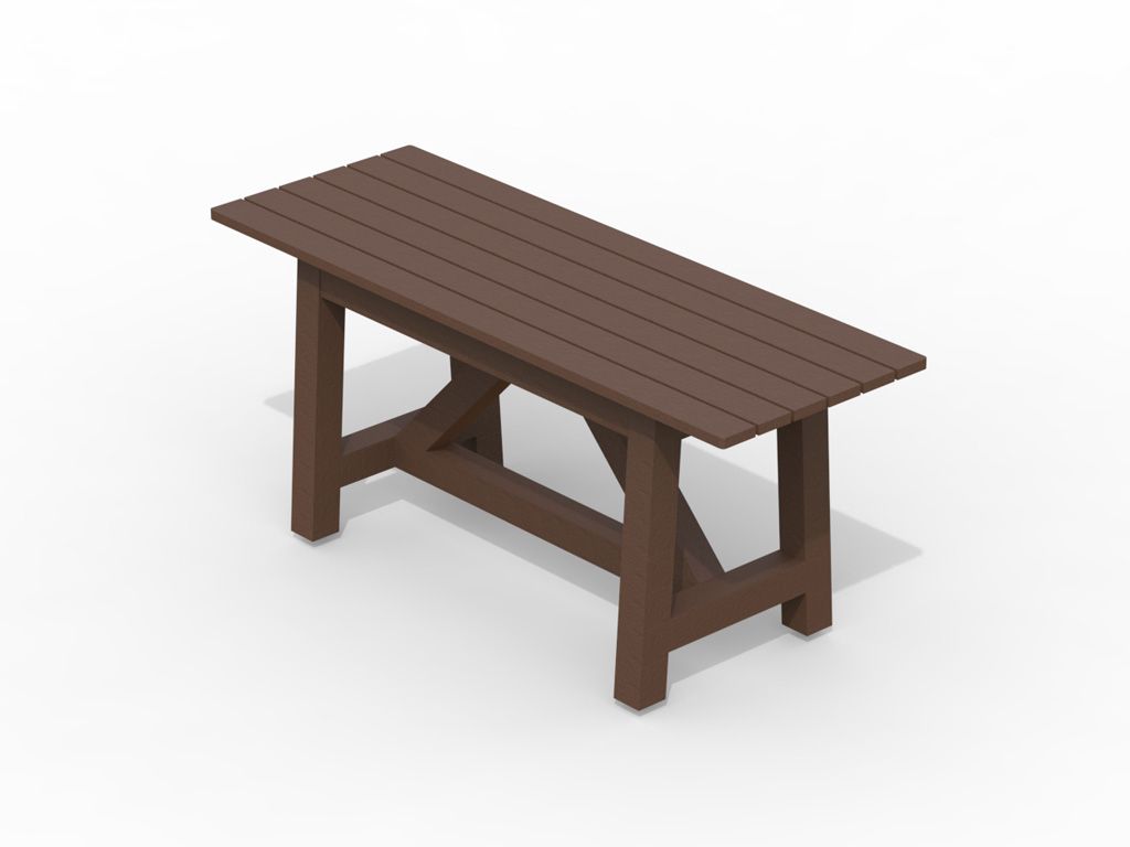 Table in recycled plastics