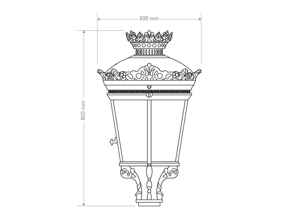 Lanterna artistica tipo imperiale grande   2D