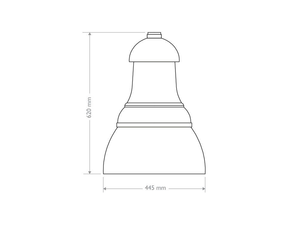 Campana per illuminazione in alluminio   2D