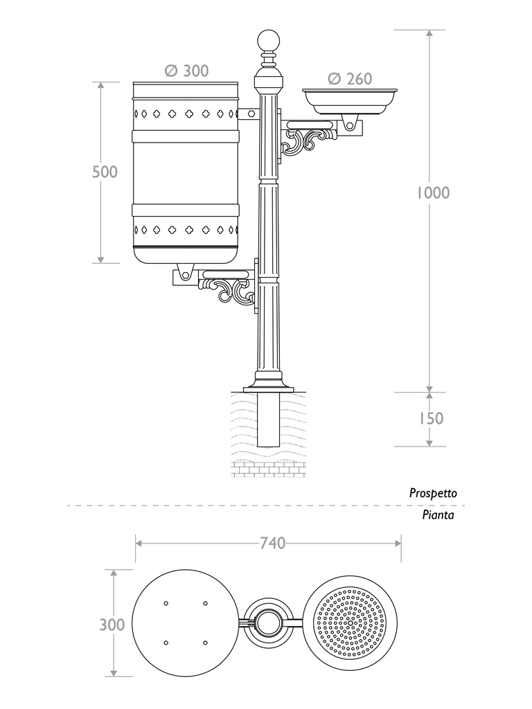 recycle bin raffaello details