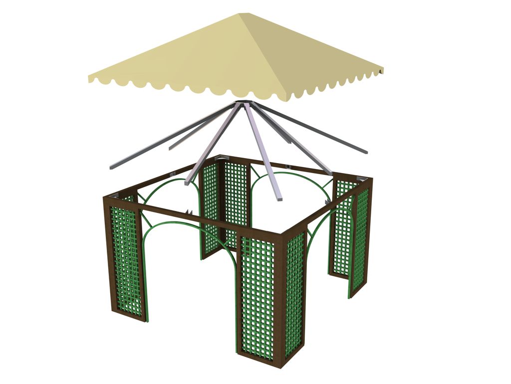 gazebo strongplast plet telo pvc esploso