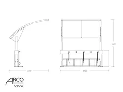 Pensilina arco smart misure