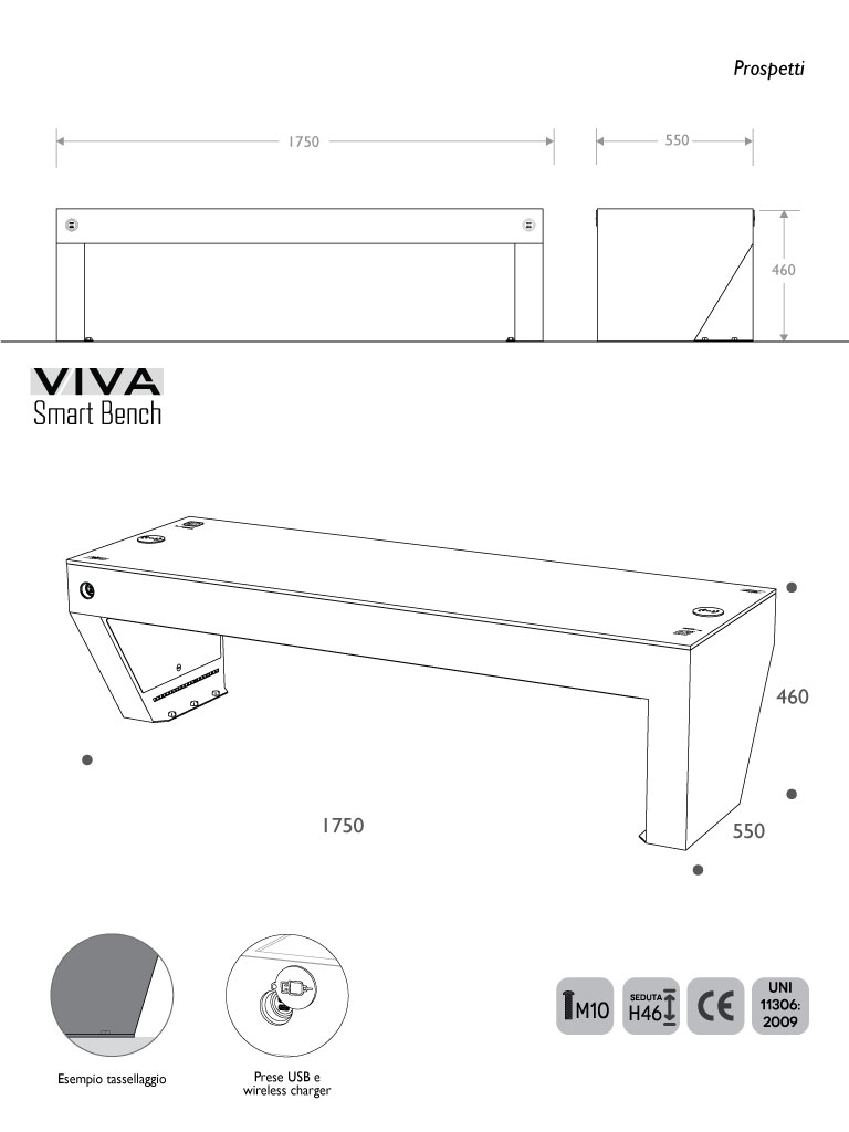 Panchina VIVA Full misure