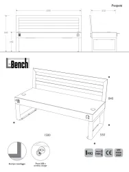 Panchina smart L Bench misure