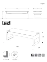Panchina smart L Bench misure