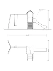 pianta prospetto torre scivolo altalena strongplast polietilene cod 7060.jpg