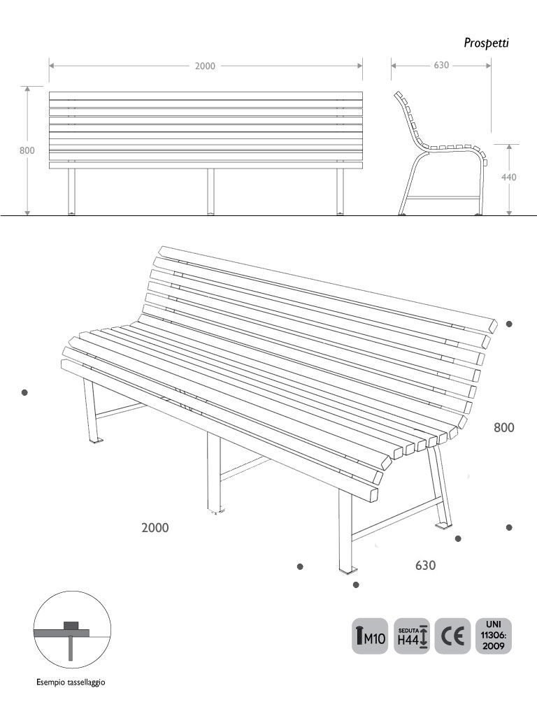 Disegno tecnico Milano in plastica riciclata