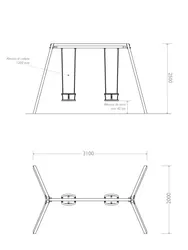 Columpio en plastico recyclado dimensiones
