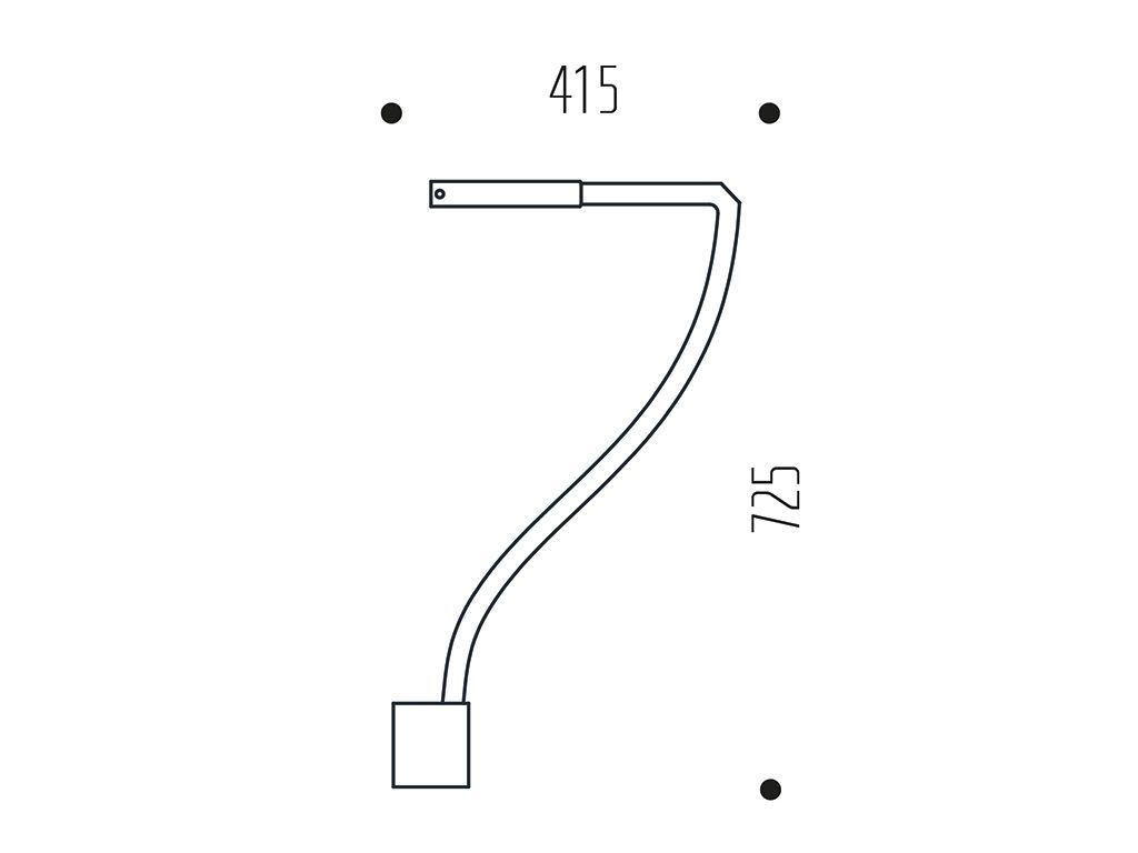 Testa palo per lampare TPLX1   dimensioni