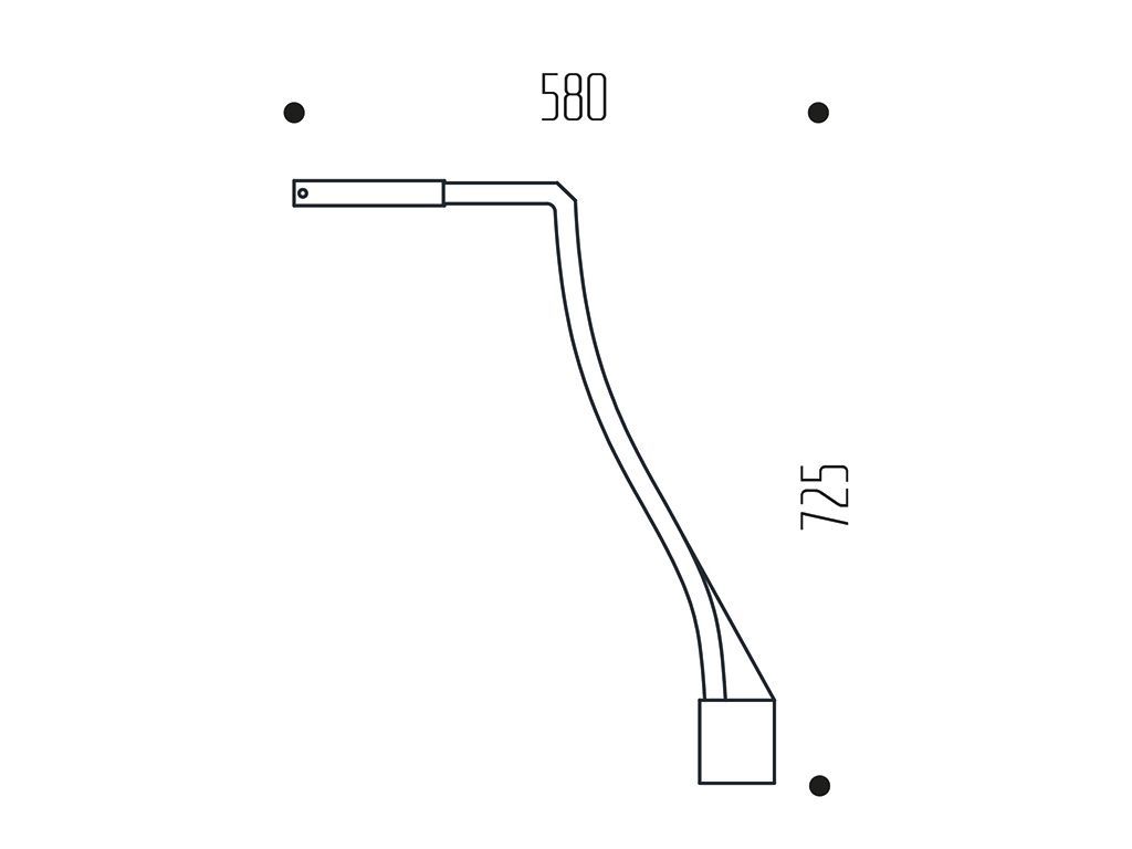 Testa palo per lampare TPLX2   dimensioni