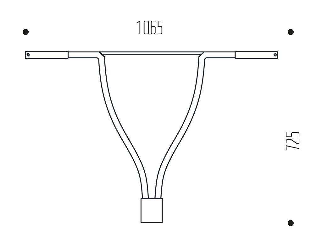 Testa palo per lampare TPLX3   dimensioni